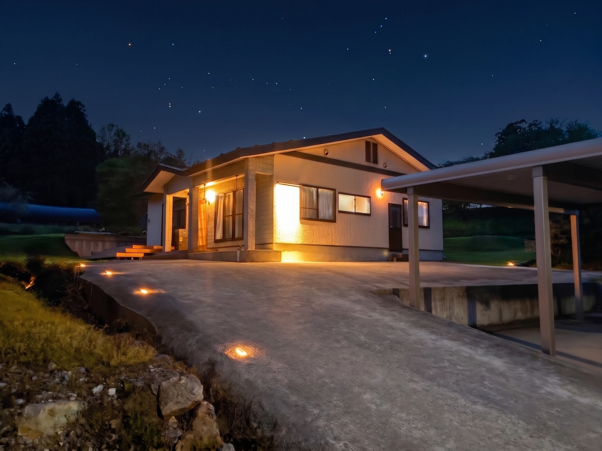 MURAYAMA RETREAT 夜の外観